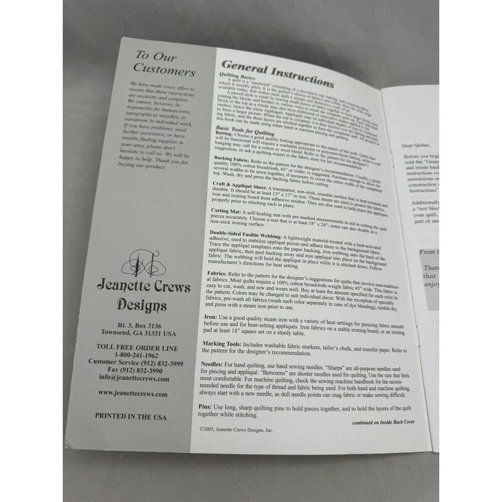Baltimore Beginnings Quilts Cindy Simms Crews Sewing Pattern Book Quilting